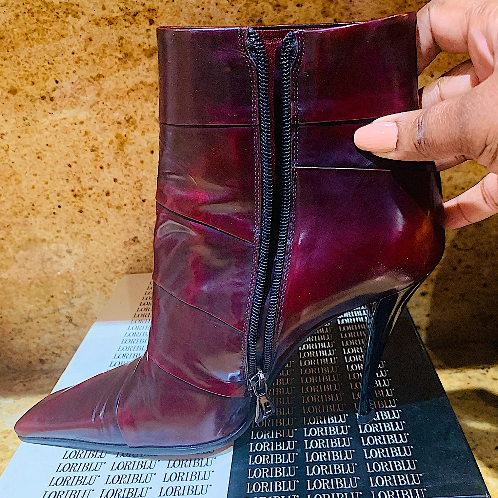 Burgundy LoriBlu Size 10 Ankle Boots